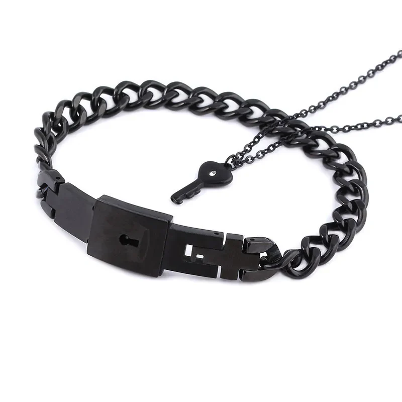 Couple Loyalty Bracelet & Key Necklace Secret Key Couple Bracelets Exclusive Love Lock Bracelets Lock & Unlock Your Love Set Couple Loyalty Key Bracelet - Image 12