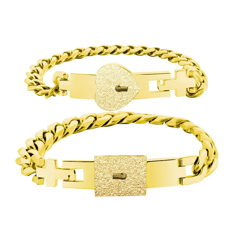 Couple Loyalty Bracelet & Key Necklace Secret Key Couple Bracelets Exclusive Love Lock Bracelets Lock & Unlock Your Love Set Couple Loyalty Key Bracelet - Image 3