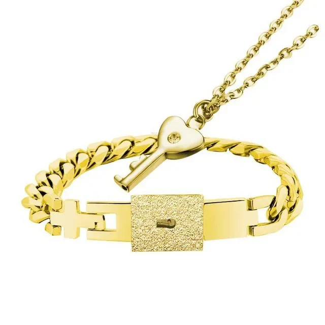 Couple Loyalty Bracelet & Key Necklace Secret Key Couple Bracelets Exclusive Love Lock Bracelets Lock & Unlock Your Love Set Couple Loyalty Key Bracelet - Image 6